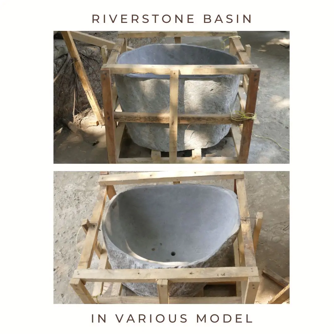  Product image 1 of the product “Basin from Riverstone, Natural surface, polished inside. Dia approx 81-85. Height 46-50 ”
